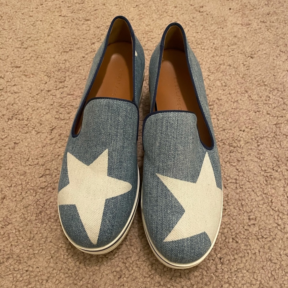 Stella McCartney Binx Denim Platform Sneakers - Picture 3 of 9
